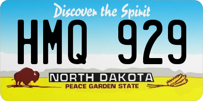 ND license plate HMQ929