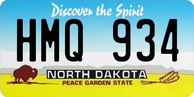ND license plate HMQ934