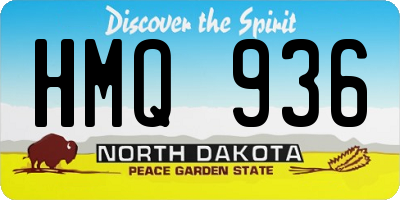 ND license plate HMQ936