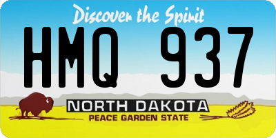 ND license plate HMQ937