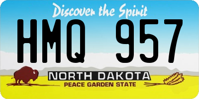 ND license plate HMQ957