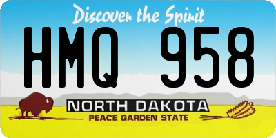 ND license plate HMQ958