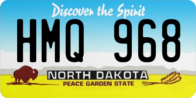 ND license plate HMQ968