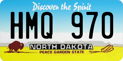 ND license plate HMQ970