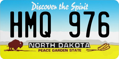 ND license plate HMQ976