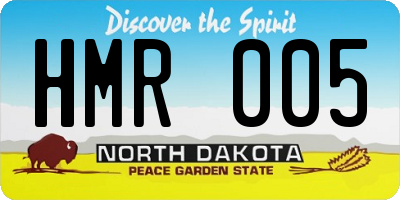 ND license plate HMR005