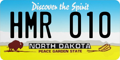 ND license plate HMR010
