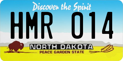 ND license plate HMR014