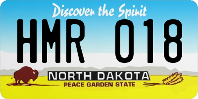 ND license plate HMR018