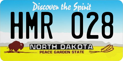 ND license plate HMR028
