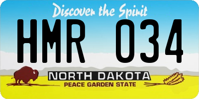 ND license plate HMR034