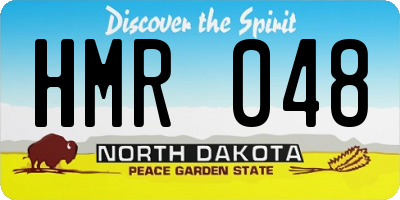ND license plate HMR048