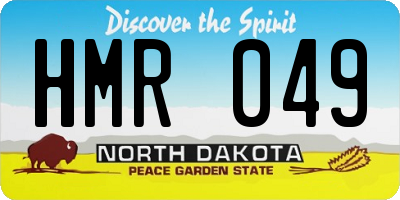 ND license plate HMR049