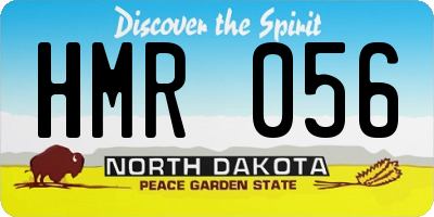 ND license plate HMR056