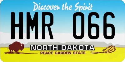 ND license plate HMR066