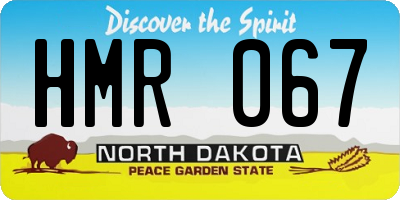 ND license plate HMR067