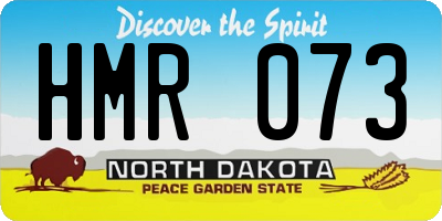 ND license plate HMR073