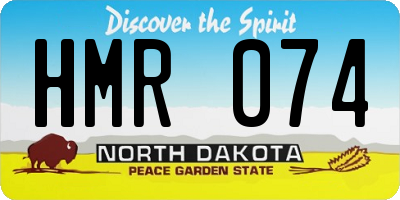 ND license plate HMR074
