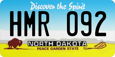 ND license plate HMR092