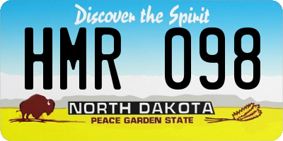 ND license plate HMR098