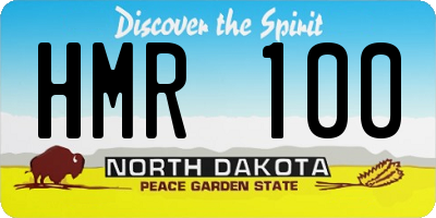 ND license plate HMR100
