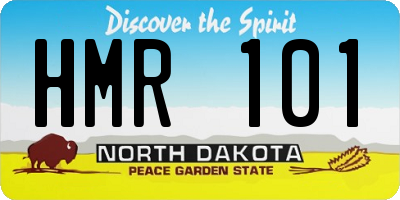 ND license plate HMR101