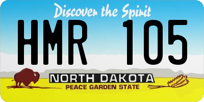 ND license plate HMR105