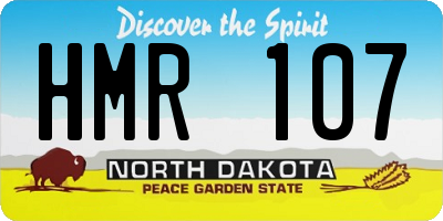 ND license plate HMR107