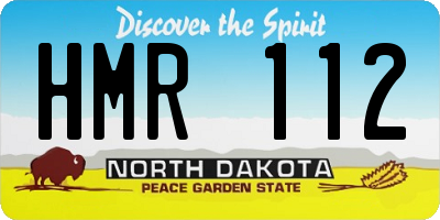 ND license plate HMR112