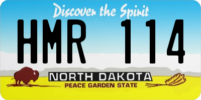 ND license plate HMR114