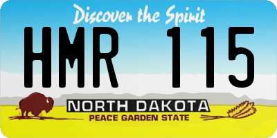 ND license plate HMR115