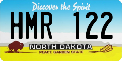 ND license plate HMR122