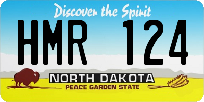 ND license plate HMR124