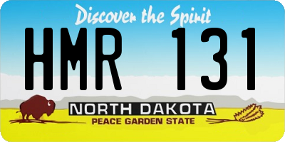 ND license plate HMR131