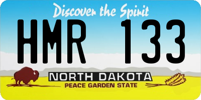 ND license plate HMR133