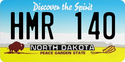 ND license plate HMR140