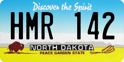 ND license plate HMR142