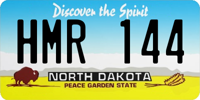 ND license plate HMR144