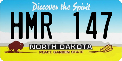 ND license plate HMR147
