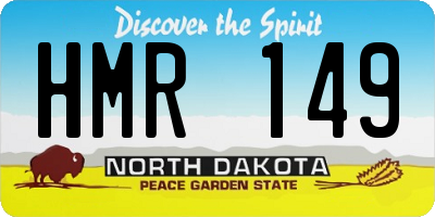 ND license plate HMR149