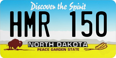 ND license plate HMR150