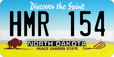 ND license plate HMR154