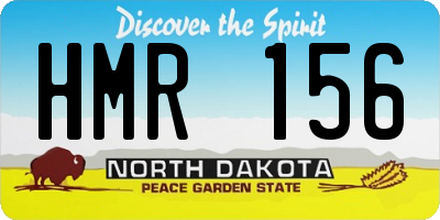 ND license plate HMR156