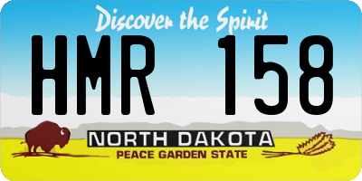 ND license plate HMR158
