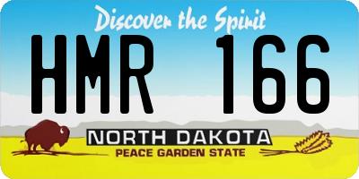 ND license plate HMR166