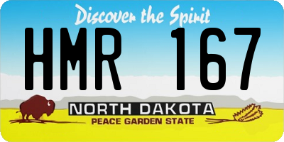 ND license plate HMR167