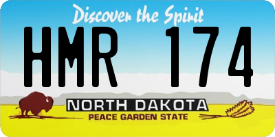 ND license plate HMR174