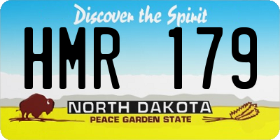 ND license plate HMR179