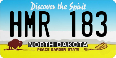 ND license plate HMR183