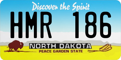 ND license plate HMR186